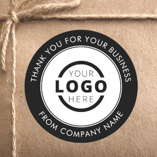 Professional Business Logo Promotional Thank You Classic Round Sticker