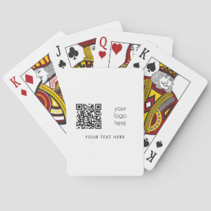Professional Business Logo QR Code & Text  Playing Cards
