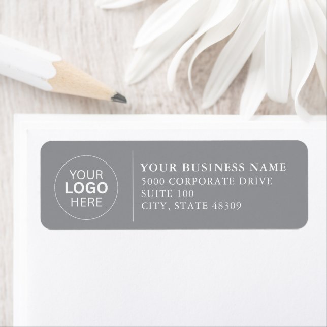  Professional Business Logo  Return Address Label (En situation)