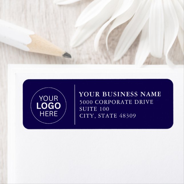  Professional Business Logo  Return Address Label (En situation)