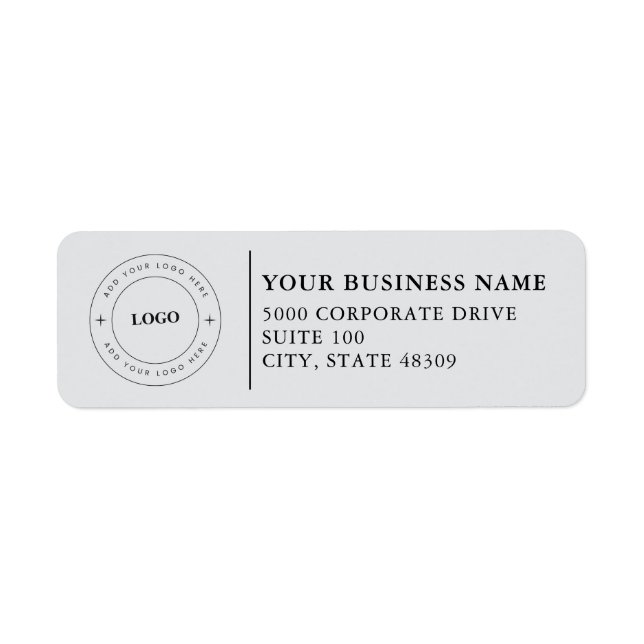  Professional Business Logo  Return Address Label (Front)