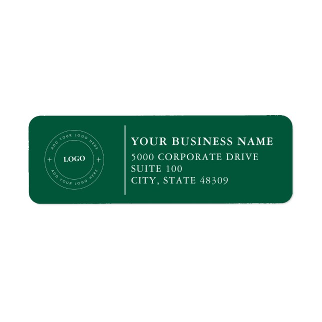  Professional Business Logo  Return Address Label (Front)