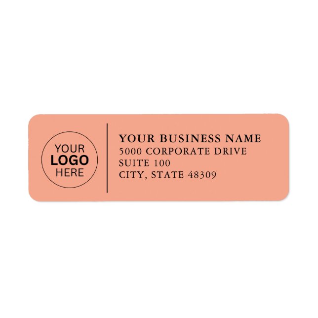  Professional Business Logo  Return Address Label (Devant)