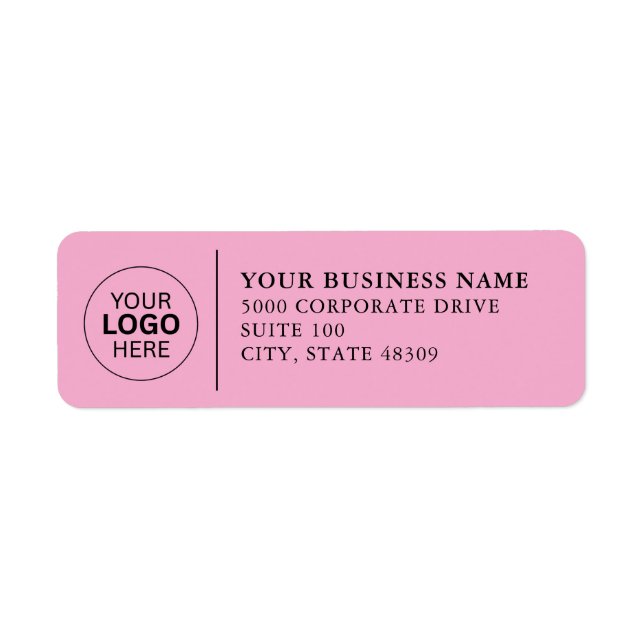 Professional Business Logo Return Address Labels (Front)