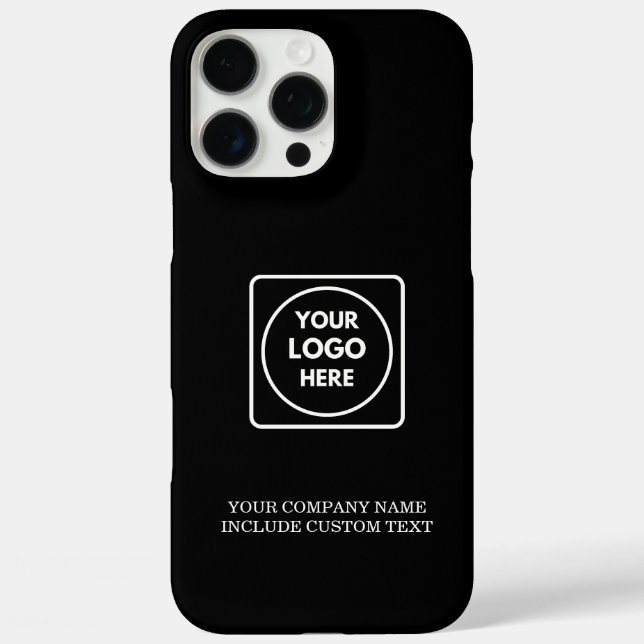 Professional Business Logo Text iphone case (Back)
