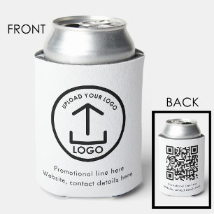 Professional Business Logo Text Promo QR Code Can Cooler