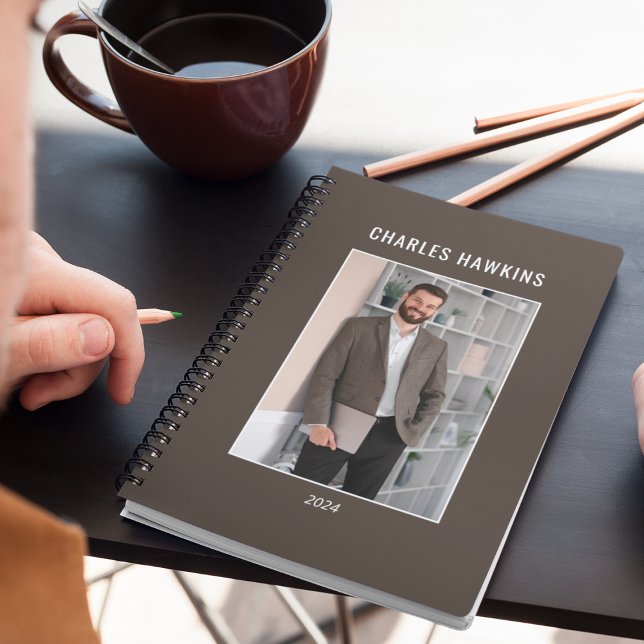 Professional Business Man Photo Brown Weekly 2024 Planner (Creator Uploaded)