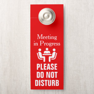 Professional Business Meeting In Progress Door Hanger