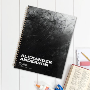 Professional Business Minimal Black Scribble Planner