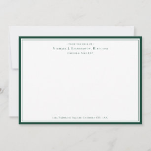 Professional Business Monogram From Desk of Card