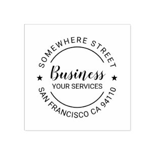 Professional Business Name Address Rubber Stamp