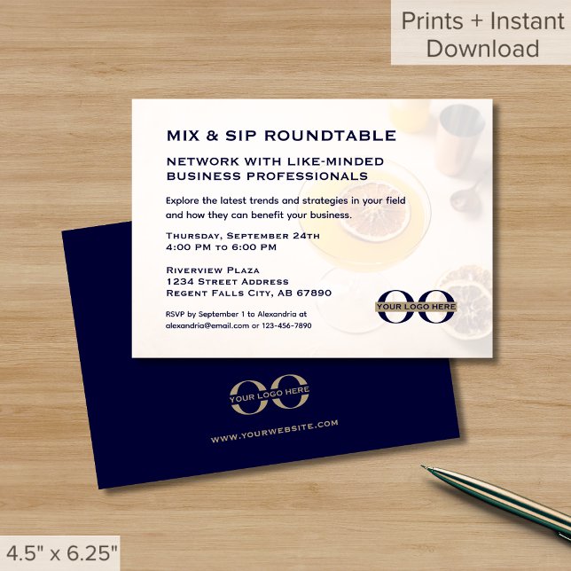 Professional Business Networking Event Invitation (Creator Uploaded)