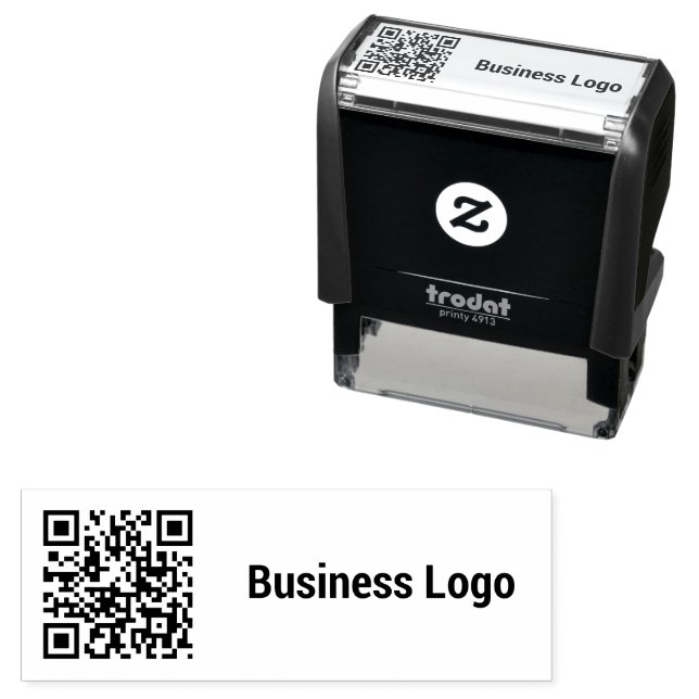 Professional Business QR Code Business Logo Self-inking Stamp (In Situ)