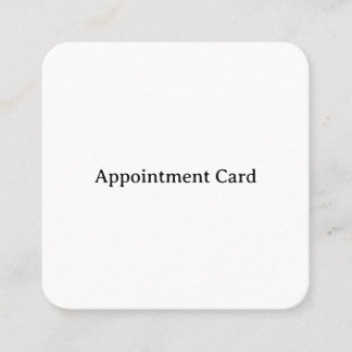 Professional Business Rounded 2.5" x 2.5" Flat Appointment Card
