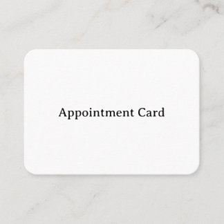 Professional Business Rounded 3.5" x 2.5" Flat Appointment Card
