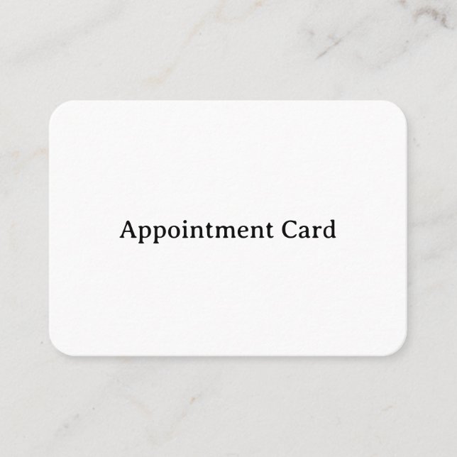 Professional Business Rounded 3.5" x 2.5" Flat Appointment Card (Front)