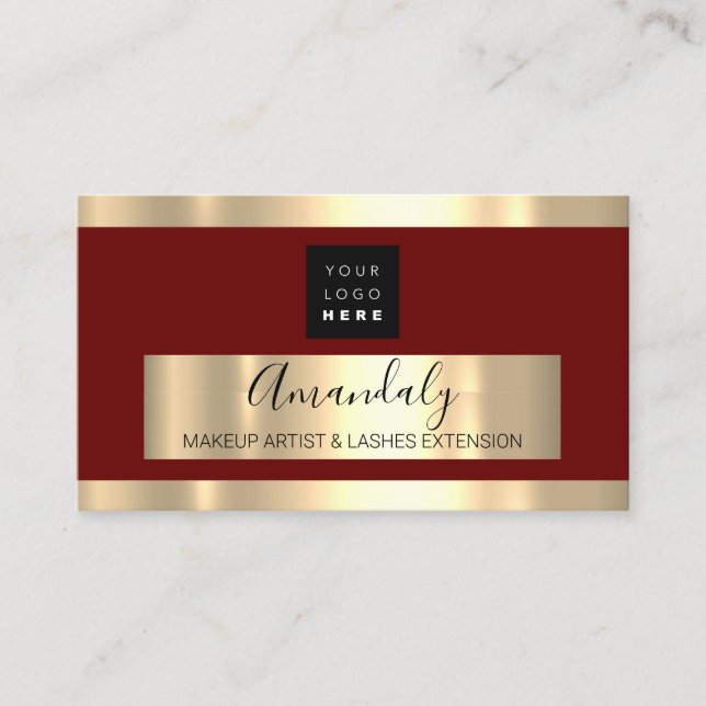 Professional Business Services Gold Logo Business Card (Front)
