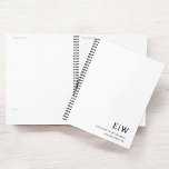Professional Business White Monogram Initial Planner<br><div class="desc">Stay organized in style with this professional monogram initial notebook. Featuring a clean, minimalist design and a bold monogram on the cover, this notebook is perfect for professionals, students, or anyone who values personalized stationery. Its high-quality pages are ideal for jotting down notes, ideas, or to-do lists, making it both...</div>