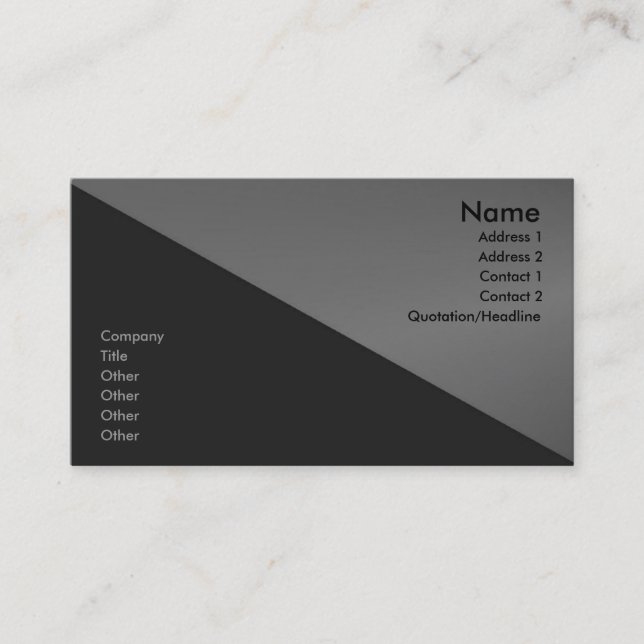 Professional BW Profile Card (Front)