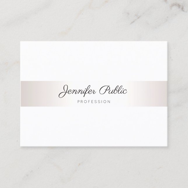 Professional Calligraphy Elegant Modern Minimalist Business Card (Front)