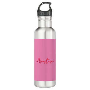 Professional calligraphy name custom pink 710 ml water bottle