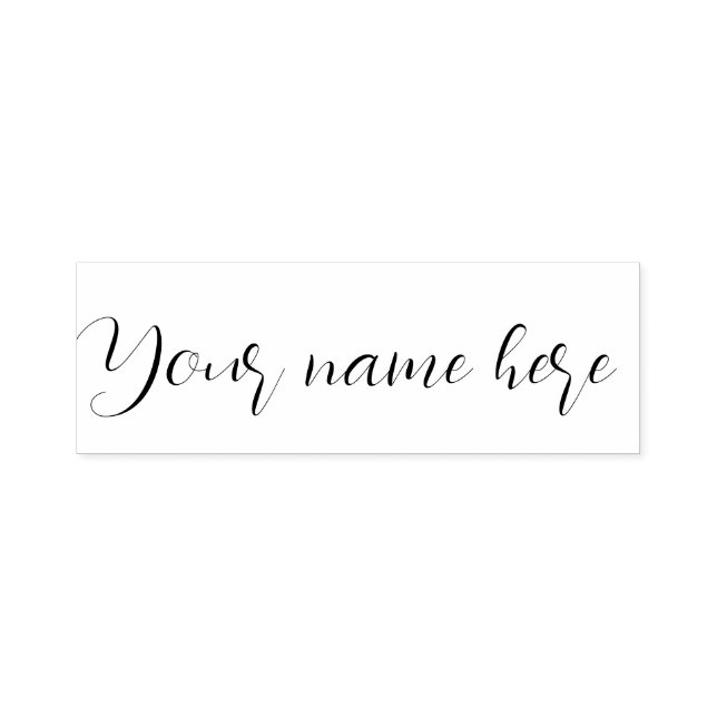 Professional calligraphy script name office classy self-inking stamp (Design)