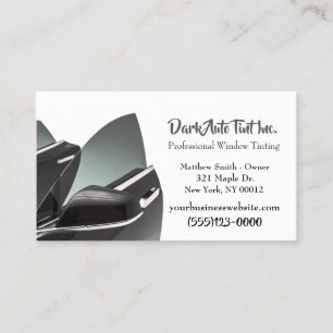 Professional Car Auto Window Tint Service Business Card