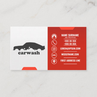 Professional Car Wash & Detailing - Pressure Wash Business Card