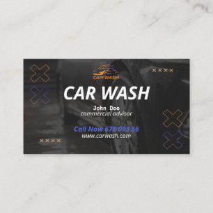 Professional Car Wash & Detailing - Pressure Wash Business Card
