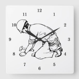 Professional Carpenter Square Wall Clock