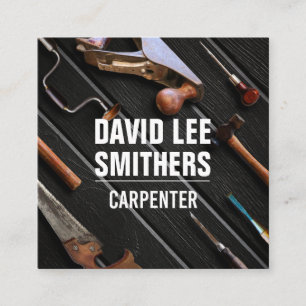 Professional Carpenter tools Square Business Card