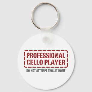 Professional Cello Player Keychain
