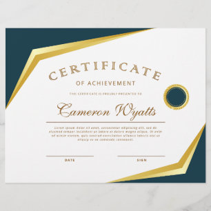 Professional Certificate Achievement Award Flyer