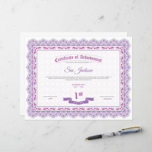 Professional Certificate of Achievement Template