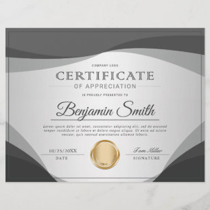 Professional Certificate of Appreciation Award  Flyer