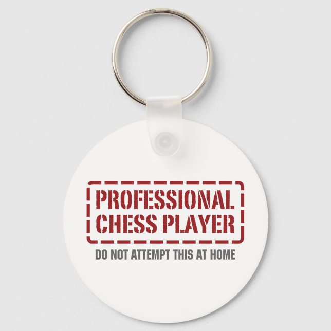 Professional Chess Player Keychain (Front)