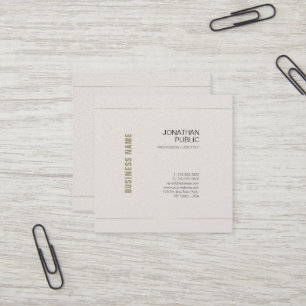 Professional Chic Design Elegant Modern Plain Luxe Square Business Card