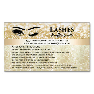 Professional chic glittery lashes after care 	Magnetic business card