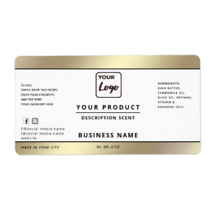 Professional chic simple logo  gold product label