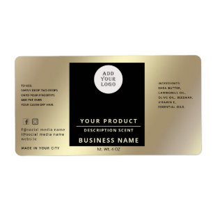 Professional chic simple logo  gold product label