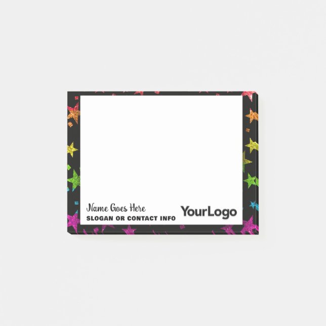 Professional Childcare Education Rainbow Glitter  Post-it Notes (Front)