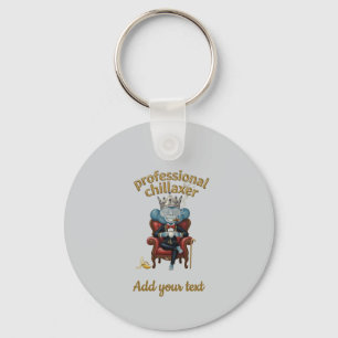 Professional Chillaxer Monkey king Funny Cool App Keychain
