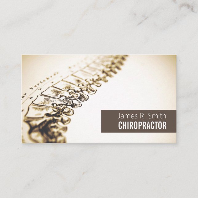 Professional Chiropractor & Health Business Card (Front)