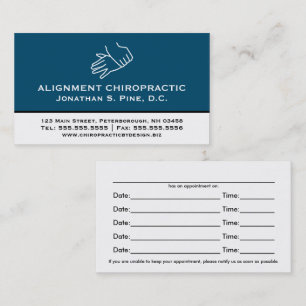 Professional Chiropractor Multiple Appointment Business Card