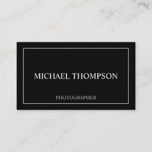 Professional Classic Black and White Business Card