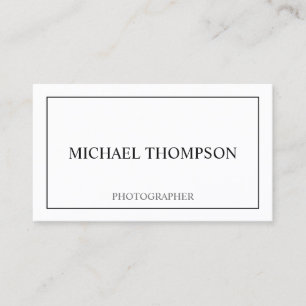 Professional Classic Black and White Business Card