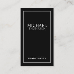 Professional Classic Black and White Business Card