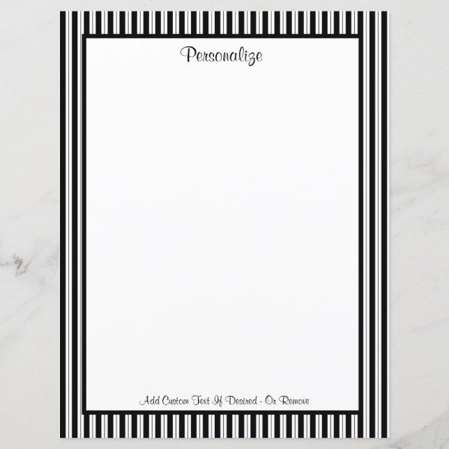 Professional Classic Black & White Stripe Pattern (Front)