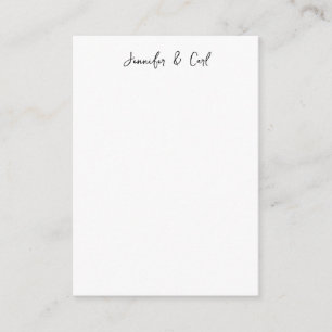 Professional Classic Calligraphy Minimalist Plain Enclosure Card