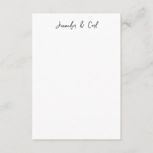 Professional Classic Calligraphy Minimalist Plain Enclosure Card